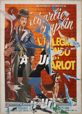 Mimmo Rotella Institute, L'allegro mondo di Charlot, 2004
Décollage on canvas
194,3 × 139 cm