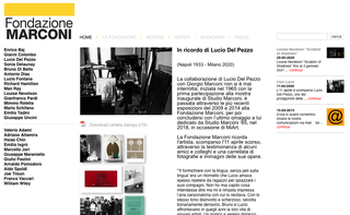 Fondazione Marconi, Le mostre

Il sito racconta le esposizioni della Fondazione, presentate attraverso il comunicato stampa e un ampio corredo fotografico.