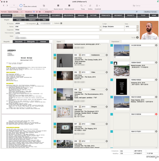 LAVERONICA, Una soluzione completa

La versione desktop del gestionale della galleria LAVERONICA consente di tenere sotto controllo ogni aspetto dell'attività quotidiana: dall'anagrafica di fornitori e collezionisti alla modulistica necessaria per la realizzazione di mostre e fiere, dalla produzione di report e dossier delle opere d'arte al loro caricamento online sul sito.

E, con pochi click, si aggiornano i lavori e gli artisti da visualizzare nella versione per iPad e iPhone, sempre disponibili anche offline.