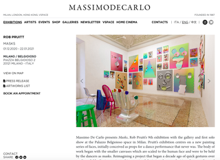 MASSIMODECARLO, Il sito

Il sito della galleria Massimo De Carlo presenta diverse sezioni con vari livelli di approfondimento su un tema grafico personalizzato e totalmente responsive.