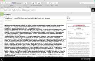 Archive of Aligi Sassu, Documents

Screenshot of the section on archiving documents.
Each document is linked to works, catalogues and exhibitions.
The digitalized document is available as both text and PDF file.