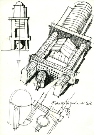 Fondazione Aldo Rossi, Studio per la scuola di Cantù, 1987
© Eredi Aldo Rossi
Courtesy Fondazione Aldo Rossi